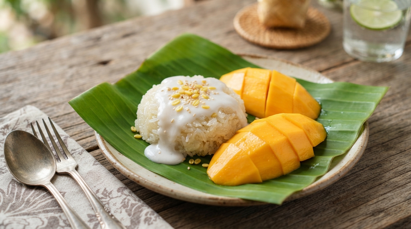 MANGO STICKY RICE RECIPE (KHAO NIAO MAMUANG)