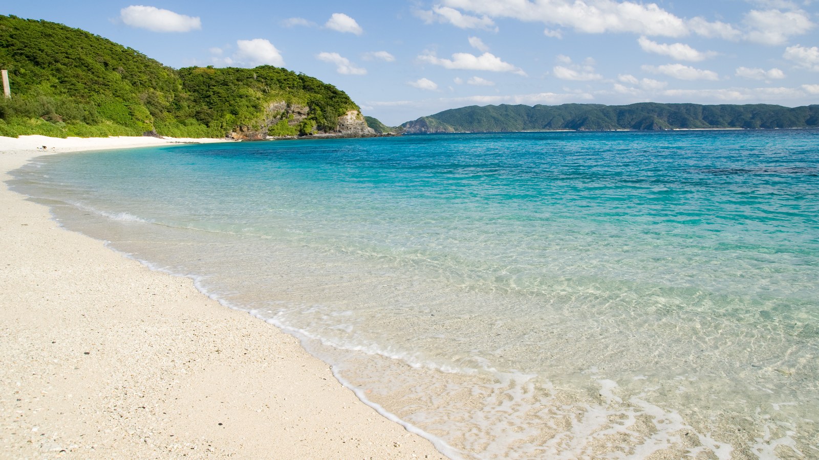 Furuzamami Beach on Zamami Island, Okinawa, with clear turquoise Kerama-blue water